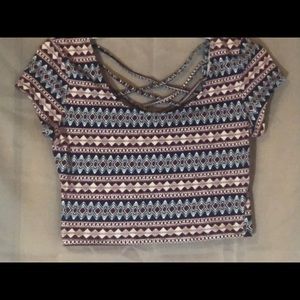 Tribal crop top, NWOT